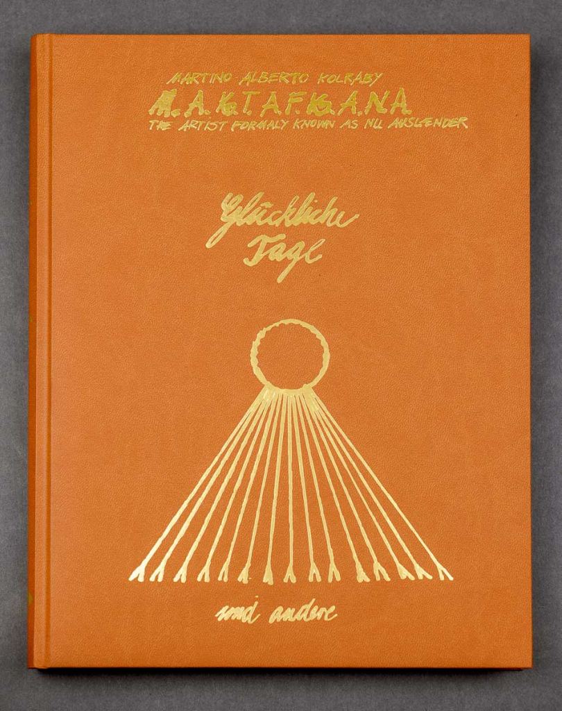 Glückliche Tage Katalog, Cover- Nil Auslaender - RCK-Kunststiftung