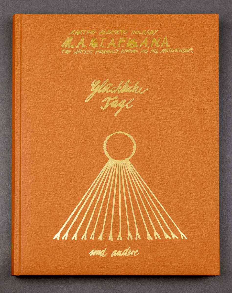 Glückliche Tage Katalog, Cover- Nil Auslaender - RCK-Kunststiftung
